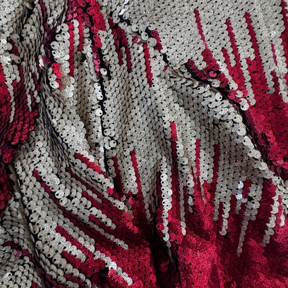 NBD Revolve Fire and Desire Metallic Red Gold Sequin Evening Dress NEW XSMALL - Picture 3 of 7